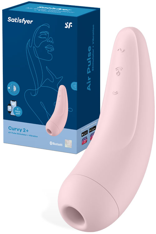 Satisfyer Curvy 2 Plus App Compatible Vibrating  Air Pulse Clitoral Stimulator