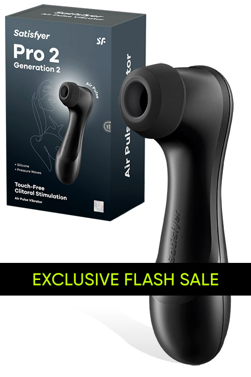 Pro 2 Gen 2 Black Exclusive 6.25" Air Pulse Clitoral Stimulator