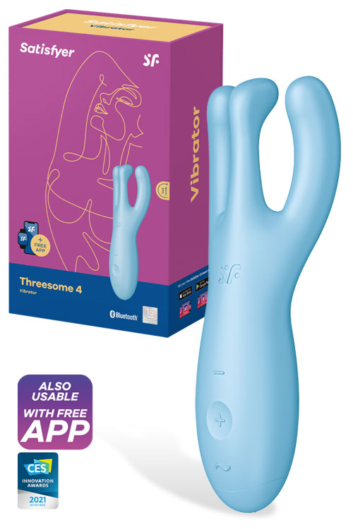 Threesome 4 Rechargeable Clitoral Vibrator with Connect App