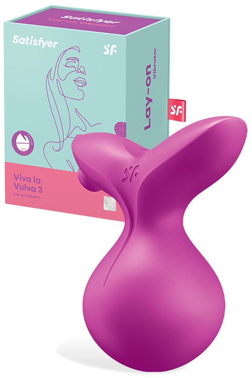Satisfyer Viva La Vulva 3 - 3.3&quot; Lay-On Clitoral Vibrator