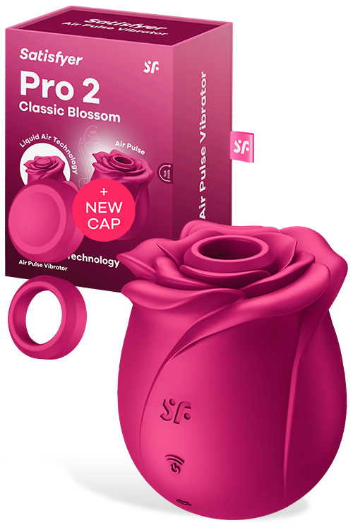 Satisfyer Pro 2 Classic Blossom 3&quot; Rose Clitoral Stimulator with Air Pulse Technology