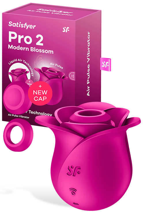 Satisfyer Pro 2 Modern Blossom 3&quot; Rose Clitoral Stimulator with Air Pulse Technology