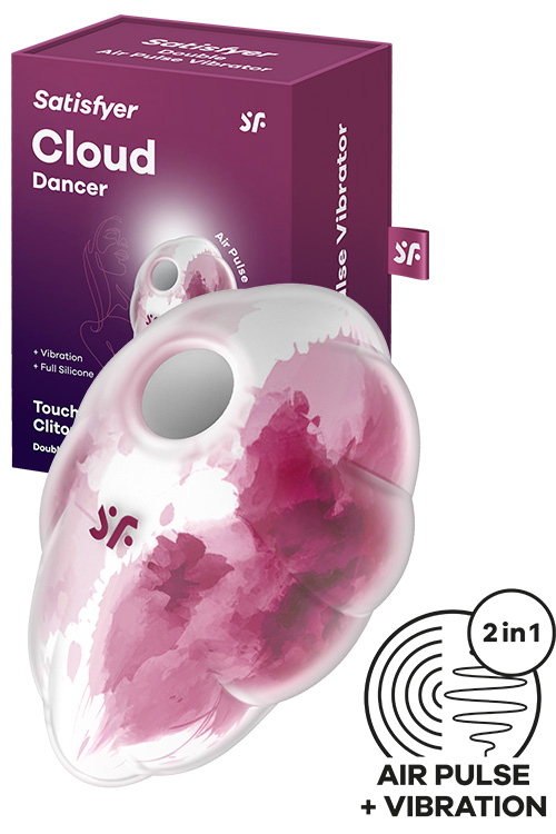 Satisfyer Cloud Dancer 3.5&quot; Vibrating Air Pulse Clitoral Stimulator