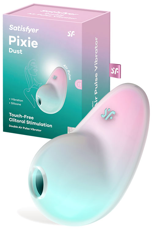 Satisfyer Pixie Dust 3.7&quot; Vibrating Air Pulse Clitoral Stimulator