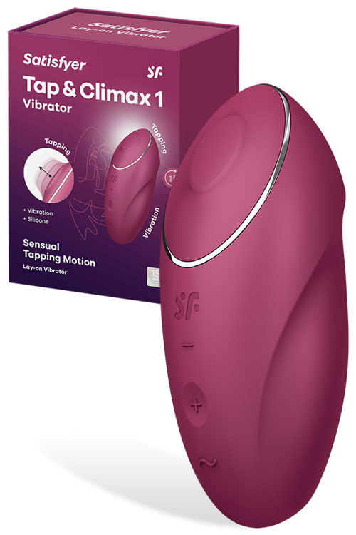 Satisfyer Tap & Climax 1 Sensual 4.3&quot; Tapping Lay On Vibrator