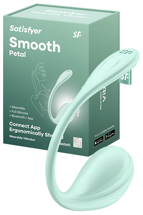 Satisfyer Smooth Petal App Controlled 9.4&quot; Wearable Egg Vibrator