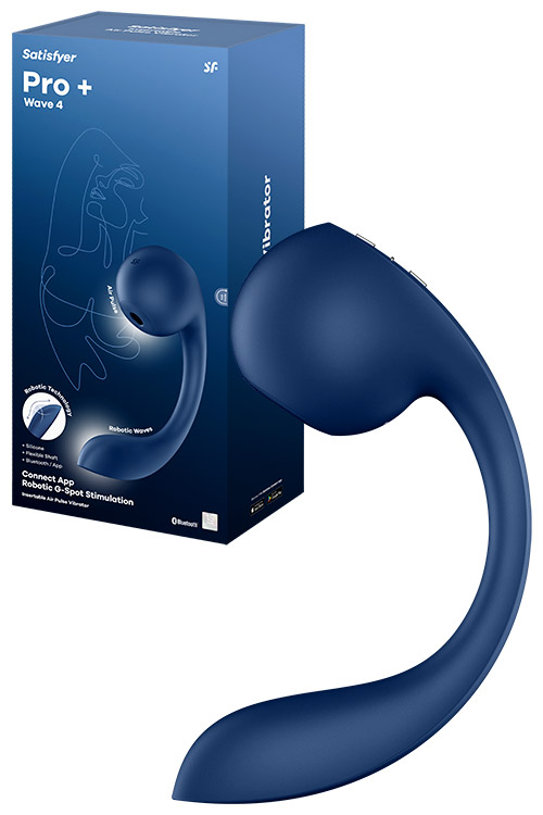 Satisfyer Pro Plus Wave 4 App Controlled 10.4&quot; Rabbit Vibrator with Air Pulse & Spiral Stimulation