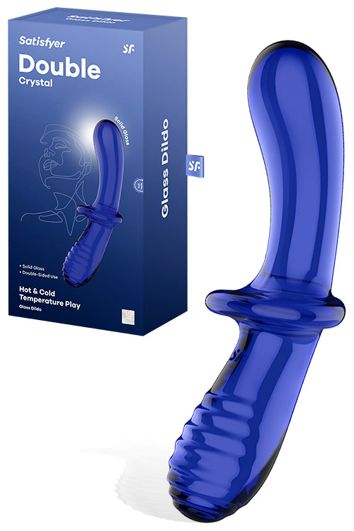 Satisfyer Double Crystal 7.9&quot; Glass Dildo