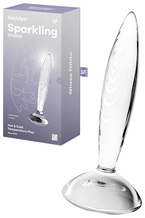 Satisfyer Sparkling Crystal 7.5&quot; Glass Dildo