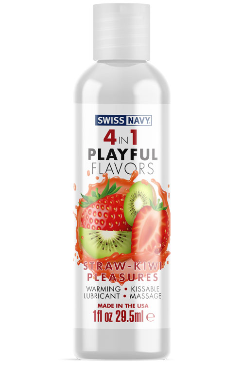 4-In-1 Playful Flavors Lubricant - Straw-Kiwi Pleasure (30ml)