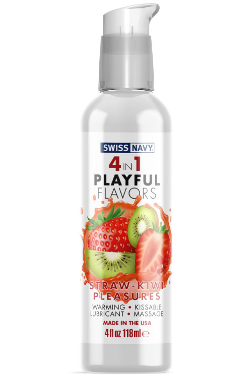 Swiss Navy 4 In 1 Playful Flavors Lubricant Strawberry Kiwi Pleasure (118ml)