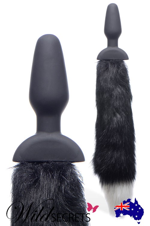 New Tailz Wagging And Vibrating Fox Tail 5 Inch Butt Plug