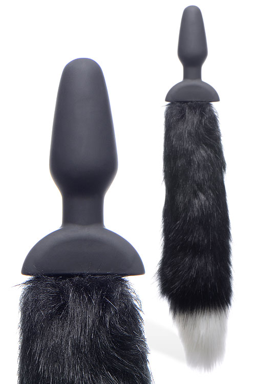 Wagging & Vibrating Fox Tail 5" Butt Plug With Remote