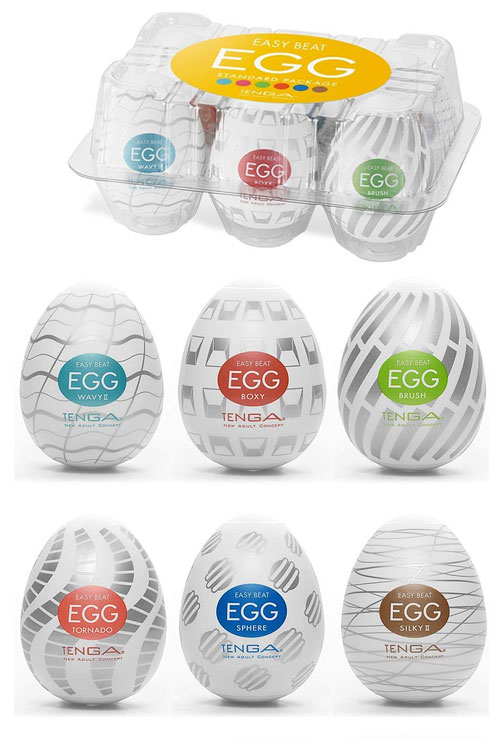 6 Easy Beat Egg Masturbators - Standard Package