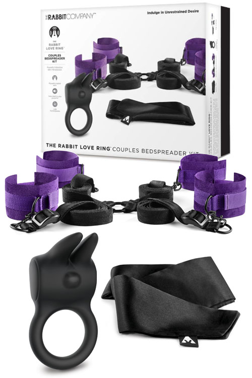 Vibrating Couples Ring & Bed Restraints Kit (3 Pce)