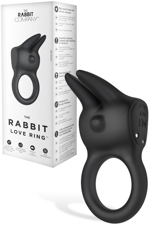The Rabbit Company Bunny Ear Vibrating Silicone Couples Ring