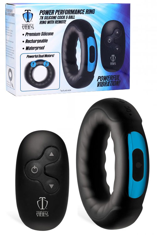 Trinity Vibes Silicone Cock Ring With Remote