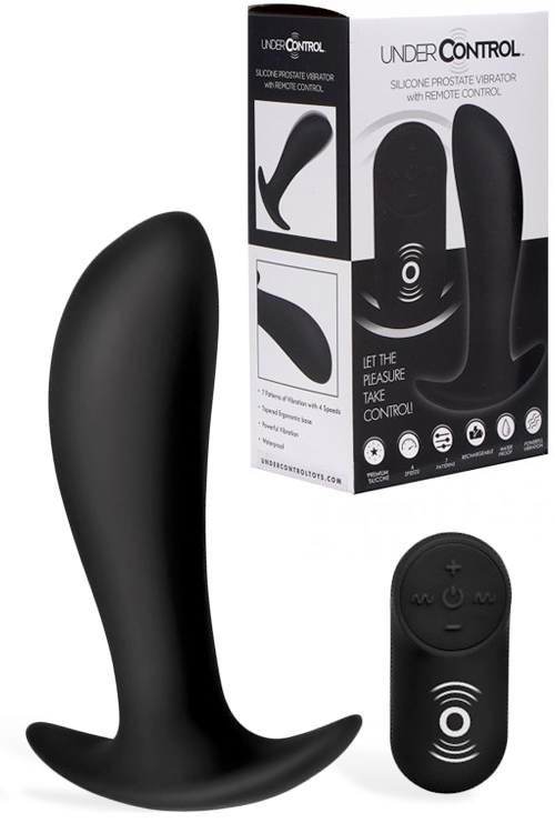 Under Control 4.75&quot; Vibrating Silicone Prostate Massager with Remote