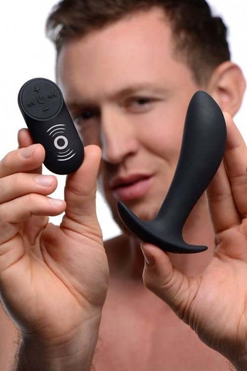 Under Control 4.75&quot; Vibrating Silicone Prostate Massager with Remote