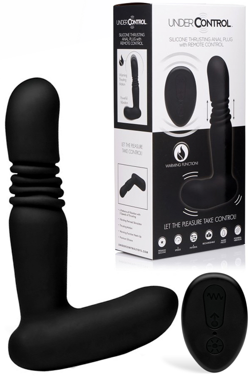 Under Control 5&quot; Thrusting Silicone Butt Plug with Remote