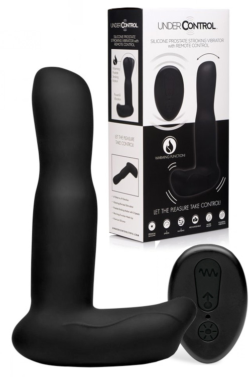 Under Control 6" Remote Controlled Vibrating, Heating & Stroking Prostate Massager