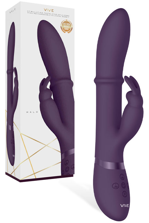 Vive Halo Thrusting Shaft Ring Rabbit Vibrator