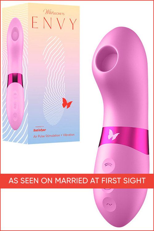 Envy - 5" Clitoral Vibrator with Air Pulse Suction