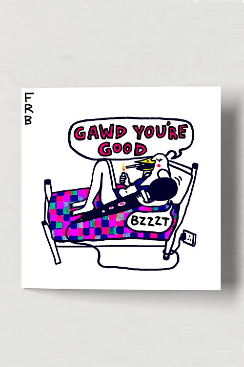 Wild Secrets Gawd You're Good Greeting Card - Wild Secrets X Filthyratbag by Celeste Mountjoy