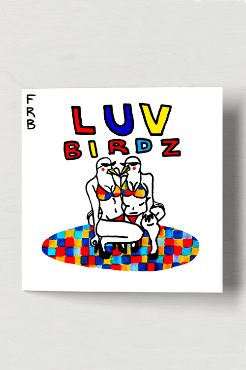 Wild Secrets Luv Birds Greeting Card - Wild Secrets X Filthyratbag by Celeste Mountjoy