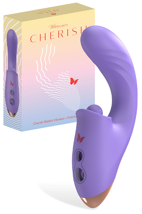 Cherish 7.1" Thrusting Rabbit Vibrator with Pulsing Pearl Clitoral Stimulator
