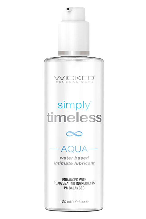 Wicked Simply Timeless Aqua Unscented Water Based Lubricant with Vitamin E | 120ml (4oz)