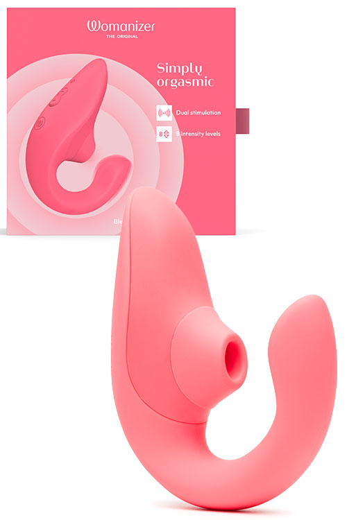 Womanizer Blend 5.5&quot; Rabbit Vibrator with Pleasure Air Pulse Clitoral Stimulator