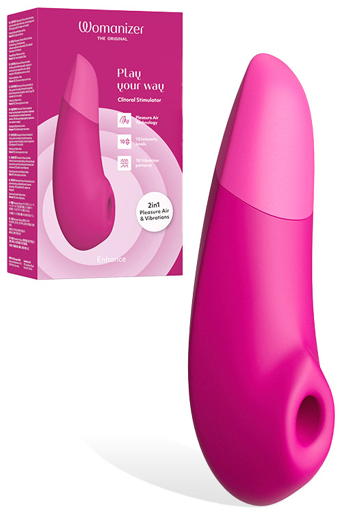 Womanizer Enhance 6.2&quot; Vibration Plus Pleasure Air Clitoral Stimulator