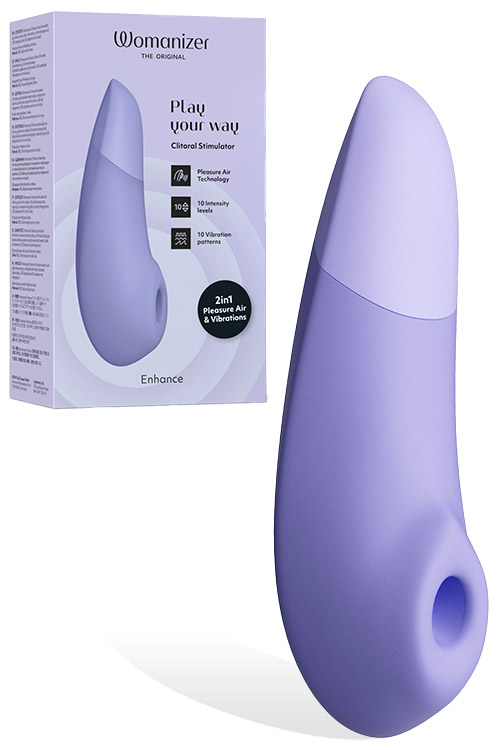 Womanizer Enhance 6.2&quot; Vibration Plus Pleasure Air Clitoral Stimulator