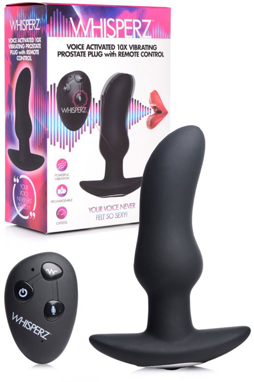 Voice-Activated Vibrating P-Spot Plug With Remote