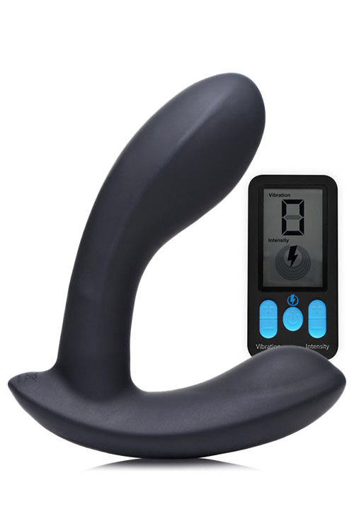 Electro-Stimulation Silicone Vibrating Prostate Massager with Remote